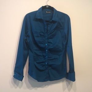 New York and Company 💙Teal Button-up Blouse